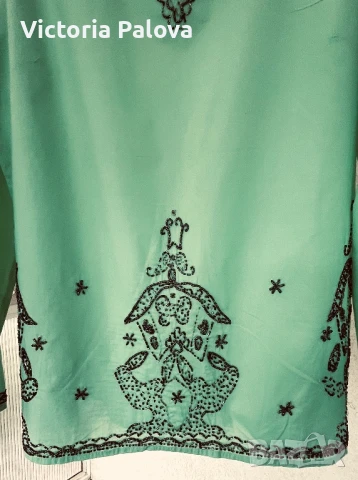 Красива блуза  SOUL REBEL индийски памук с мъниста, снимка 9 - Ризи - 50549498