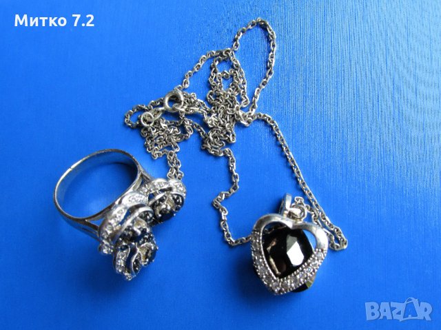 Сребърен медальон и пръстен, снимка 5 - Бижутерийни комплекти - 28024388
