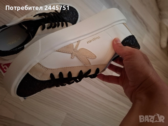 Кецове с брокат Dragonfly, естествена кожа, нови , снимка 4 - Кецове - 51686930