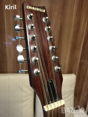 12 струнна Акустична китара Chinchilla MEINL Made in Japan, снимка 3 - Китари - 50423757
