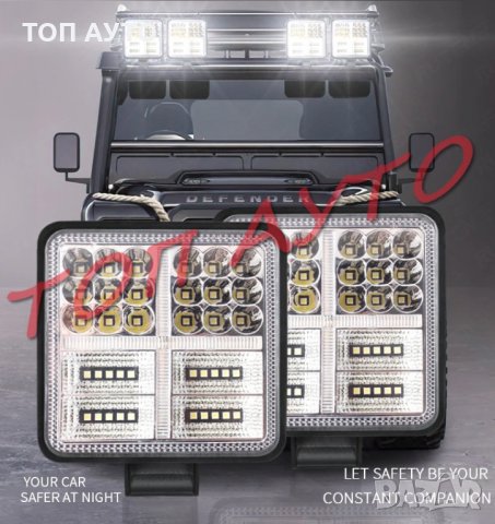 ЛЕД Диодни Халогени 12/24V Мощни Кола Джип Мотор Бус Лодка, снимка 5 - Аксесоари и консумативи - 32581951