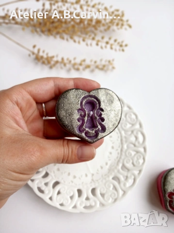 Ароматни чаени свещички сърце с ключалка, уникален модел в комплект от 10 бр., снимка 7 - Декорация за дома - 53604064