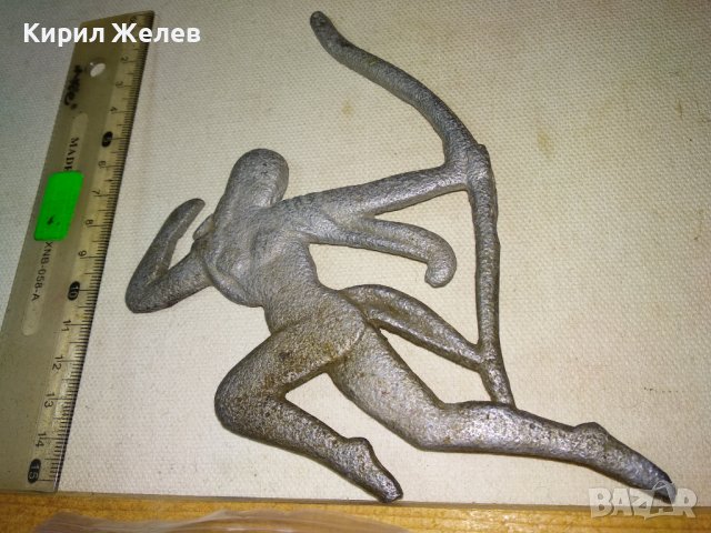 АРТЕМИДА / ДИАНА Стара КОЛЕКЦИОНЕРСКА МЕТАЛНА ФИГУРКА БАРЕЛЕФ ЛОВНА СЦЕНА 42743, снимка 10 - Колекции - 43875780