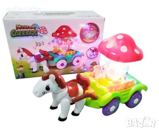 Светеща гъбка с каляска 