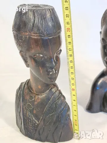 африкански статуетки дърворезба абанос  20/3, снимка 12 - Статуетки - 47795373