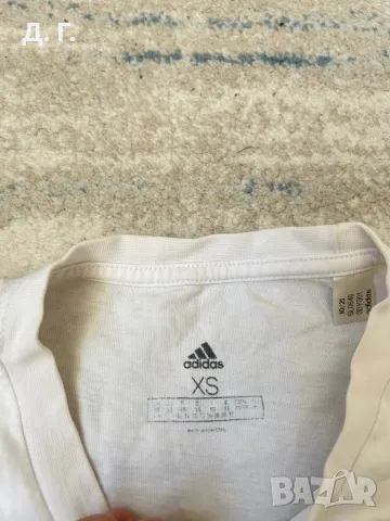 Бяла тениска на Adidas, снимка 2 - Тениски - 49410570