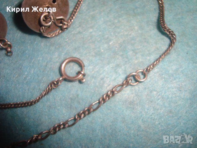 2 УНИКАЛНИ СТАРИ СРЕБЪРНИ УКРАШЕНИЯ с ЕМЕРАЛД СМАРАГД РЪЧНО ОРНАМЕНТИРАНИ с ЩЕМПЕЛ на АТЕЛИЕТО 26341, снимка 13 - Антикварни и старинни предмети - 34853404