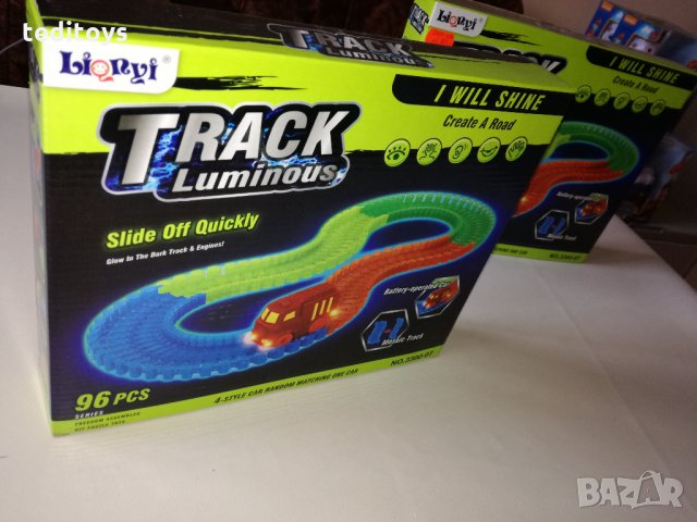 Детска светеща писта с количка - 96 елемента, снимка 5 - Коли, камиони, мотори, писти - 27212058