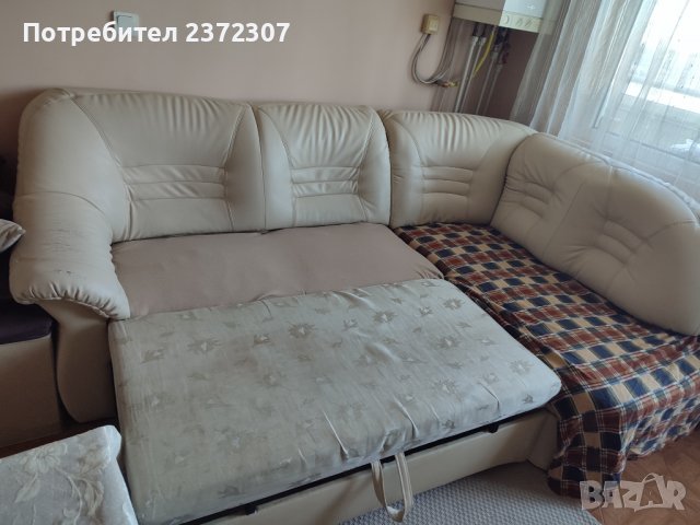 Кожен диван с опция за сън и ракла , снимка 7 - Дивани и мека мебел - 40104646