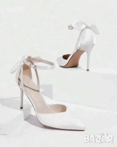 Елегантни дамски сатенени обувки на висок ток, N36, снимка 2 - Дамски обувки на ток - 49732562