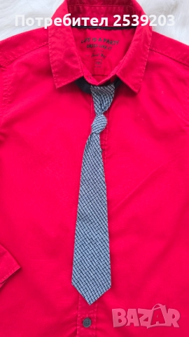 Детска риза с вратовръзка 4-5 години , снимка 2 - Детски ризи - 52470896