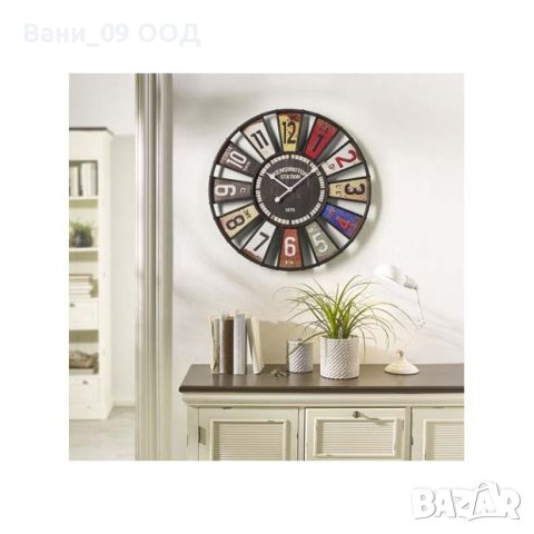 Голям метален часовник във винтидж стил, снимка 2 - Стенни часовници - 40810846