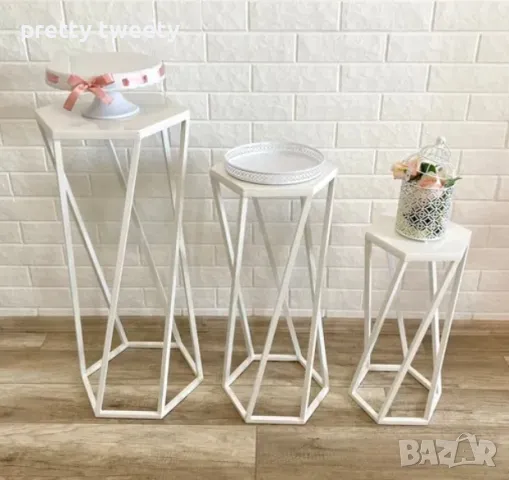 Метална стойка за цветя / украса, снимка 9 - Арт сувенири - 45554775