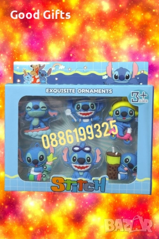 Комплект 6 броя Фигурки Стич, Комплект Фигурки Stitch 
