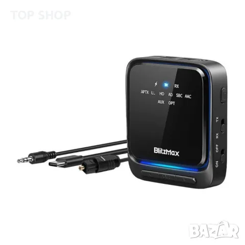Bluetooth 5.2 трансмитер / ресийвър BlitzMax BT06, aptX, снимка 2 - Друга електроника - 48792551