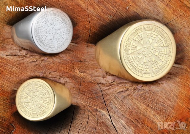 Мъжки стоманени пръстени Stainless Steel 316L ( стомана ), снимка 4 - Пръстени - 27631011