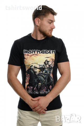 Нова тениска на музикалната група IRON MAIDEN - Death on the road с гръб, снимка 5 - Тениски - 37696895