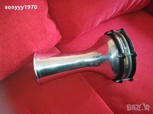 тарамбука сиво и бяло-внос сирия-30х20см-алуминиева, снимка 3 - Ударни инструменти - 28697904