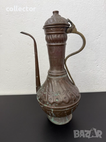 Голяма медна кана / ибрик / гюм / бакър. №7769, снимка 2 - Антикварни и старинни предмети - 52838999