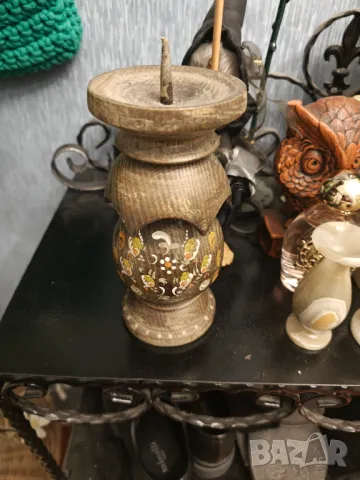 Руски ръчно изработен свещник дърво, снимка 5 - Декорация за дома - 48146232