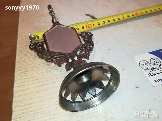 СТАРО МЕТАЛНО ОГЛЕДАЛЦЕ ОТ ФРАНЦИЯ 0412231122, снимка 15 - Антикварни и старинни предмети - 43265266