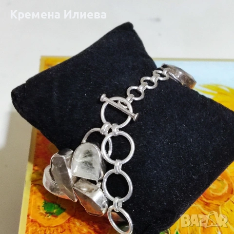 Сребърна гривна , снимка 6 - Гривни - 53050626