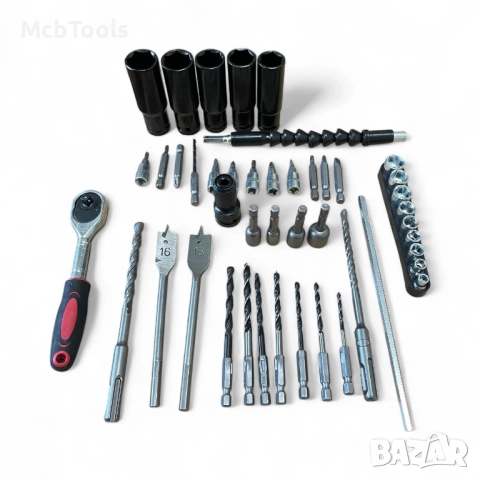 Комплект 7 акумулаторни машини с 4 батерии и 30 части в куфар StahlMayer, снимка 13 - Други инструменти - 51736796