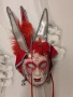 Венецианска маска, / декорация- лице с червена глава на шут, снимка 4