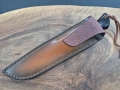 Ловен нож дамаска VG10 стомана,уникална дръжка и кожена кания,LN436, снимка 10