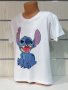 Нова бяла детска тениска с дигитален печат Стич (Stitch), снимка 8