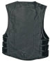 Кожен мото елек ICON VEST RED D3O мото чопър, снимка 3