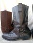 мото тиин боти, УНИСЕКС БОТУШИ черни, 42 - 43, BIKER BOOTS, рокер боти, чопър, хард, снимка 13