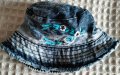 Детска дънкова шапка с периферия, снимка 1 - Шапки, шалове и ръкавици - 37729119