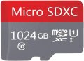 Нова Micro SD карта 1024 GB с адаптер / Class 10, снимка 1 - Резервни части за телефони - 43562676