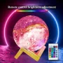 3D Galaxy Moon Lamp акумулаторна ЛЕД лампа с дистанционно, снимка 3