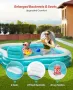 Нов Надуваем басейн QPAU с облегалки – двор/градина, възрастни/деца, снимка 3