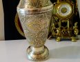 Бронзова ваза 36 см.,клетъчен емайл. , снимка 5