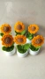 Ръчно плетени цветя, слънчогледи , снимка 2