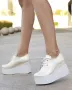 Обувки на платформа - бяла перла - 120K, снимка 1