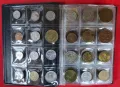 Колекция различни на вид монети в класьор червен от 120 брОЯ, снимка 2