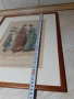 Стара цветна антикварна гравюра в рамка подписана - Париж, снимка 6