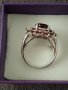 Сребърен пръстен с гранати, снимка 3