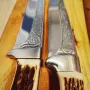 Ловни масивни ножове с дръжки от еленов рог, снимка 4