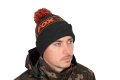 Шапка Fox Collection Bobble - Black & Orange, снимка 2