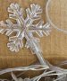 Многоцветни коледни LED лампички със снежинки с щепсел, снимка 2
