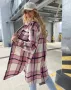 Дамско преходно едноредно карирано сако с дълъг ръкав, 3цвята , снимка 6
