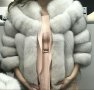 Дамско луксозно палто с лисица , снимка 1 - Палта, манта - 27482089