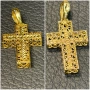 Златен КРЪСТ  ЧИСТО НОВ уникален златно14 к 585 gold zlato krast , снимка 6