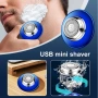 Електрическа самобръсначка, мини, преносима, USB, 6.4x6.4x3.1 см, за мокро и сухо бръснене, снимка 4