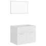 vidaXL Комплект мебели за баня от 2 части, бял, ПДЧ(SKU:804782